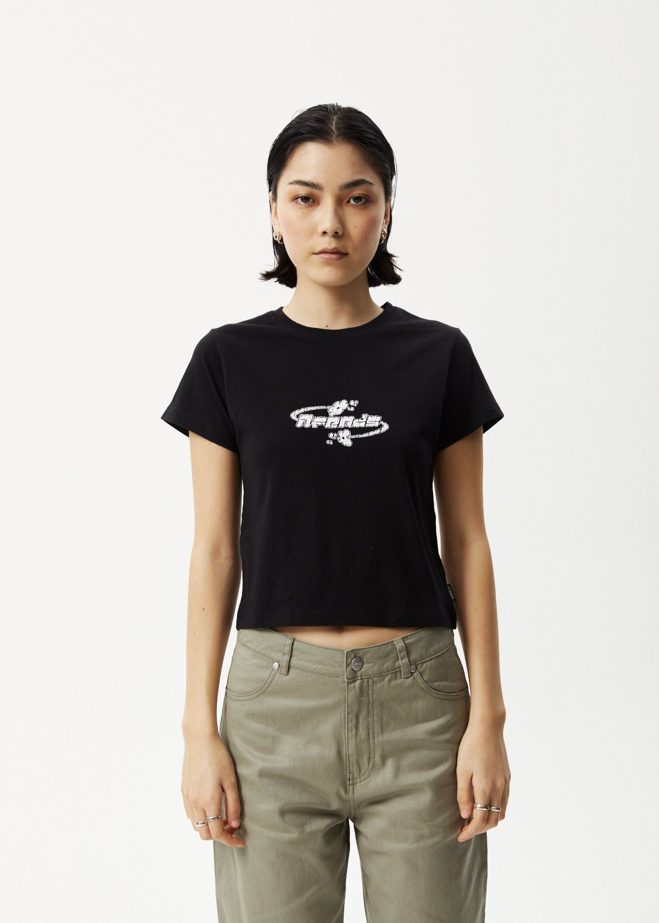 Afends Womens Surf - Baby T-Shirt - Black sold by Afends