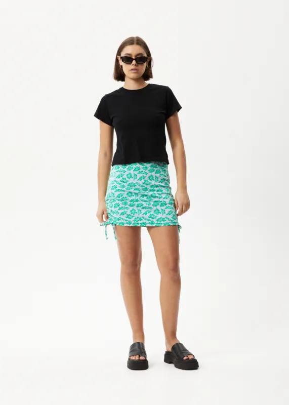 AFENDS Womens See You - Mini Skirt - Powder Blue sold by Afends