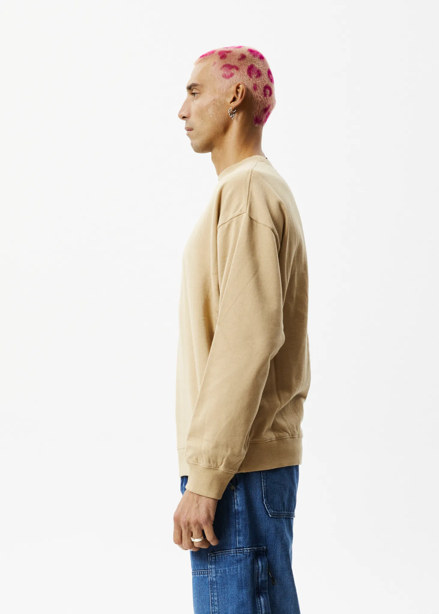 AFENDS Mens Bloom - Crew Neck Jumper - Tan sold by Afends product image thumbnail 4