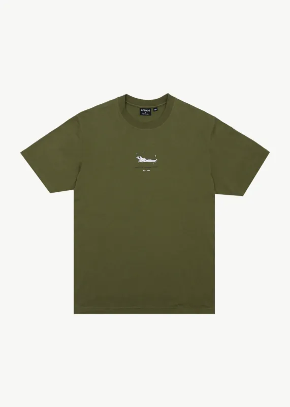 AFENDS Mens Relaxed - Retro Fit Tee - Military sold by Afends