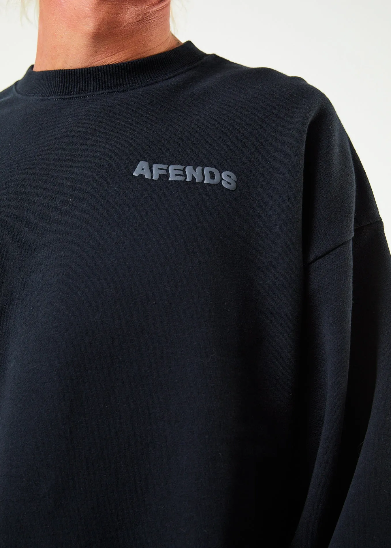AFENDS Mens Vortex - Crew Neck Jumper - Black sold by Afends product image thumbnail 5