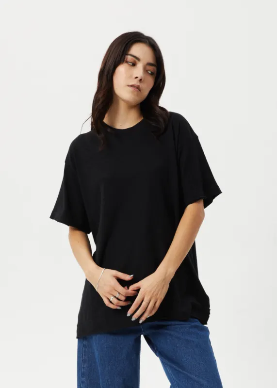 AFENDS Womens Slay - Oversized T-Shirt - Black sold by Afends