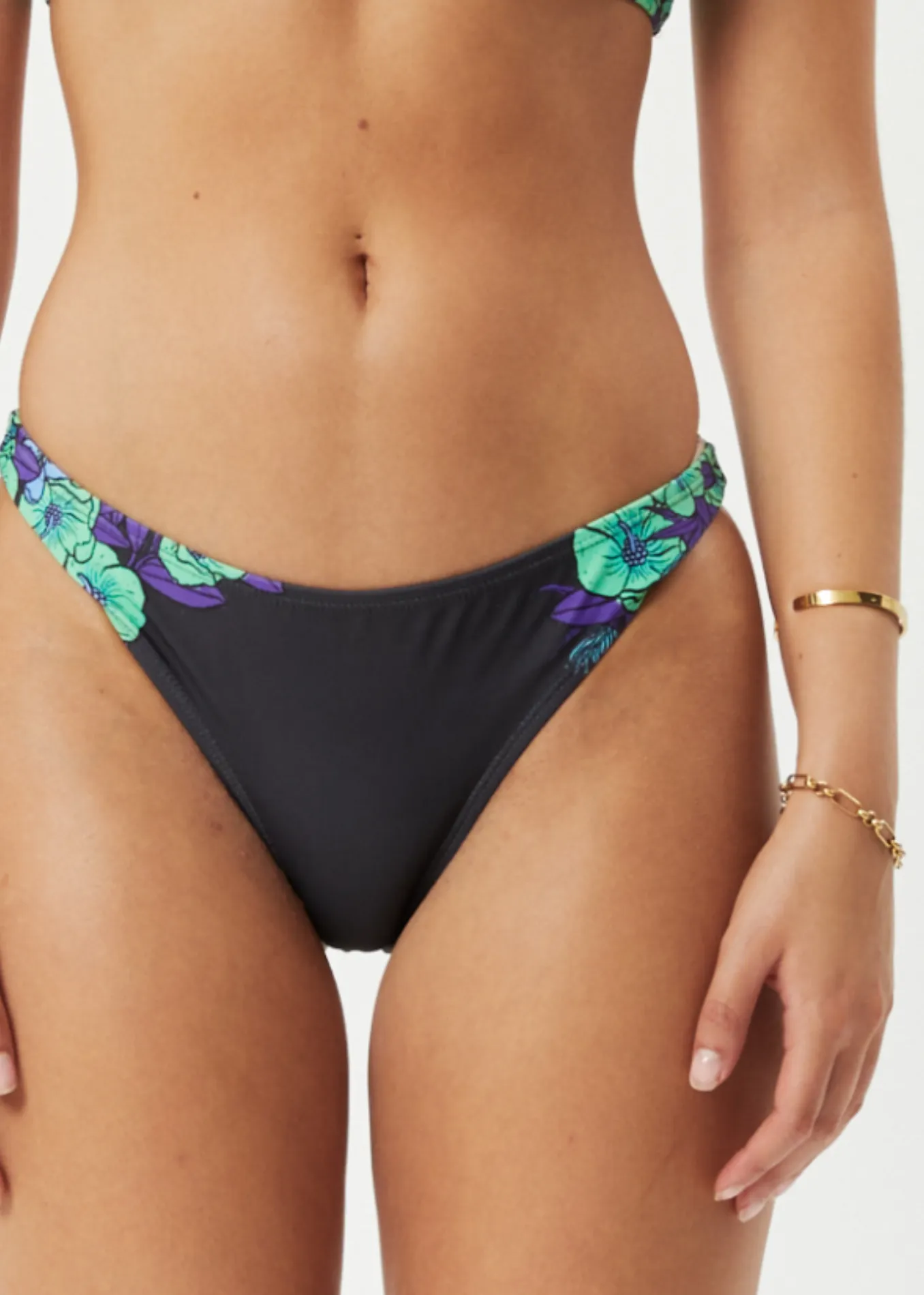 AFENDS Womens House Of Darwin - Bikini Bottoms - Charcoal Floral sold by Afends product image thumbnail 2