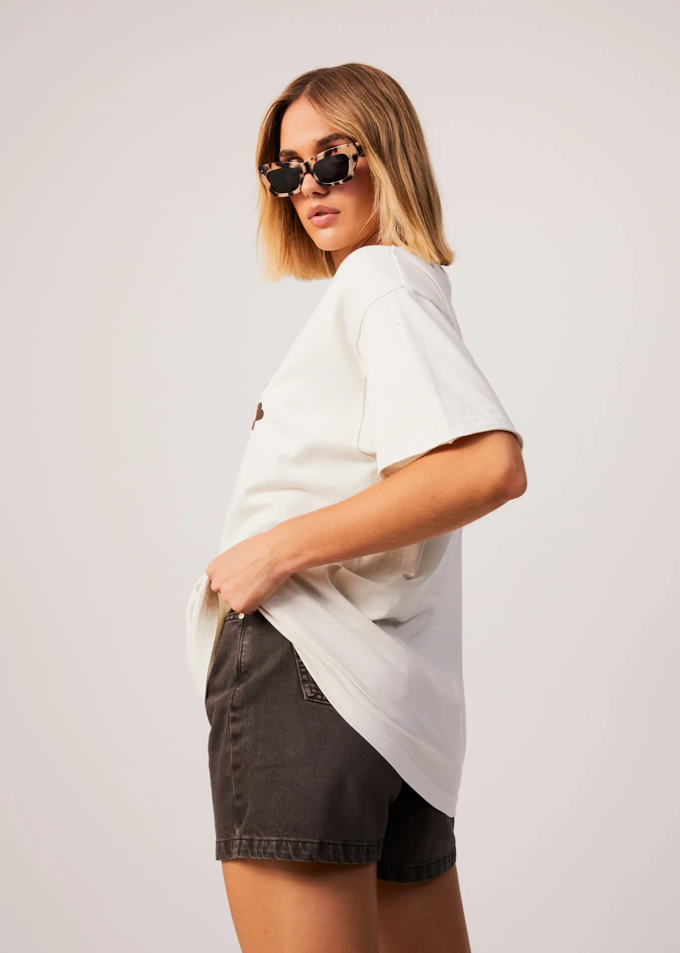 AFENDS Womens Digital Holiday - Oversized Floral T-Shirt - Off White sold by Afends product image thumbnail 4