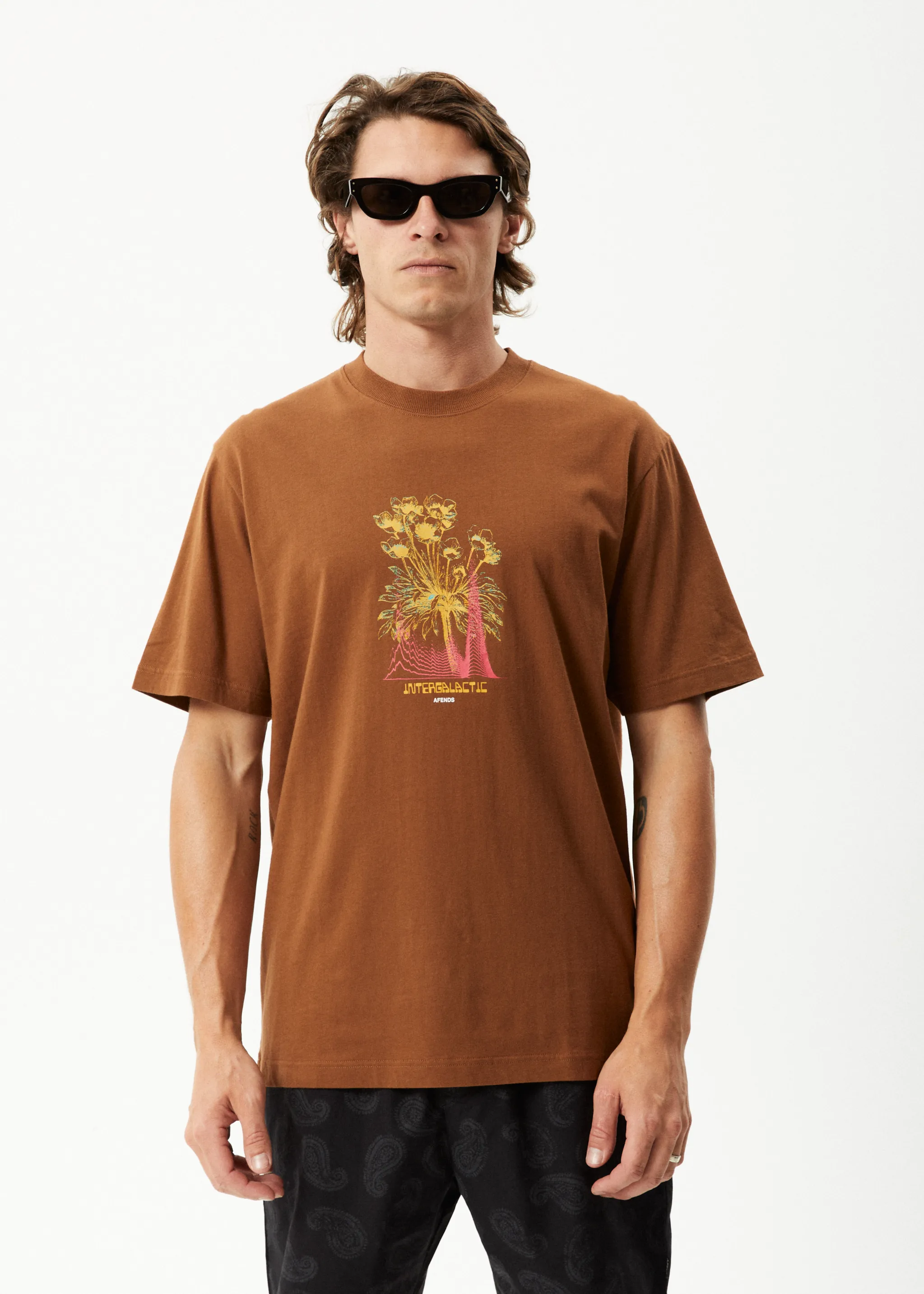 AFENDS Mens Gardener - Retro Graphic T-Shirt - Toffee sold by Afends product image thumbnail 2