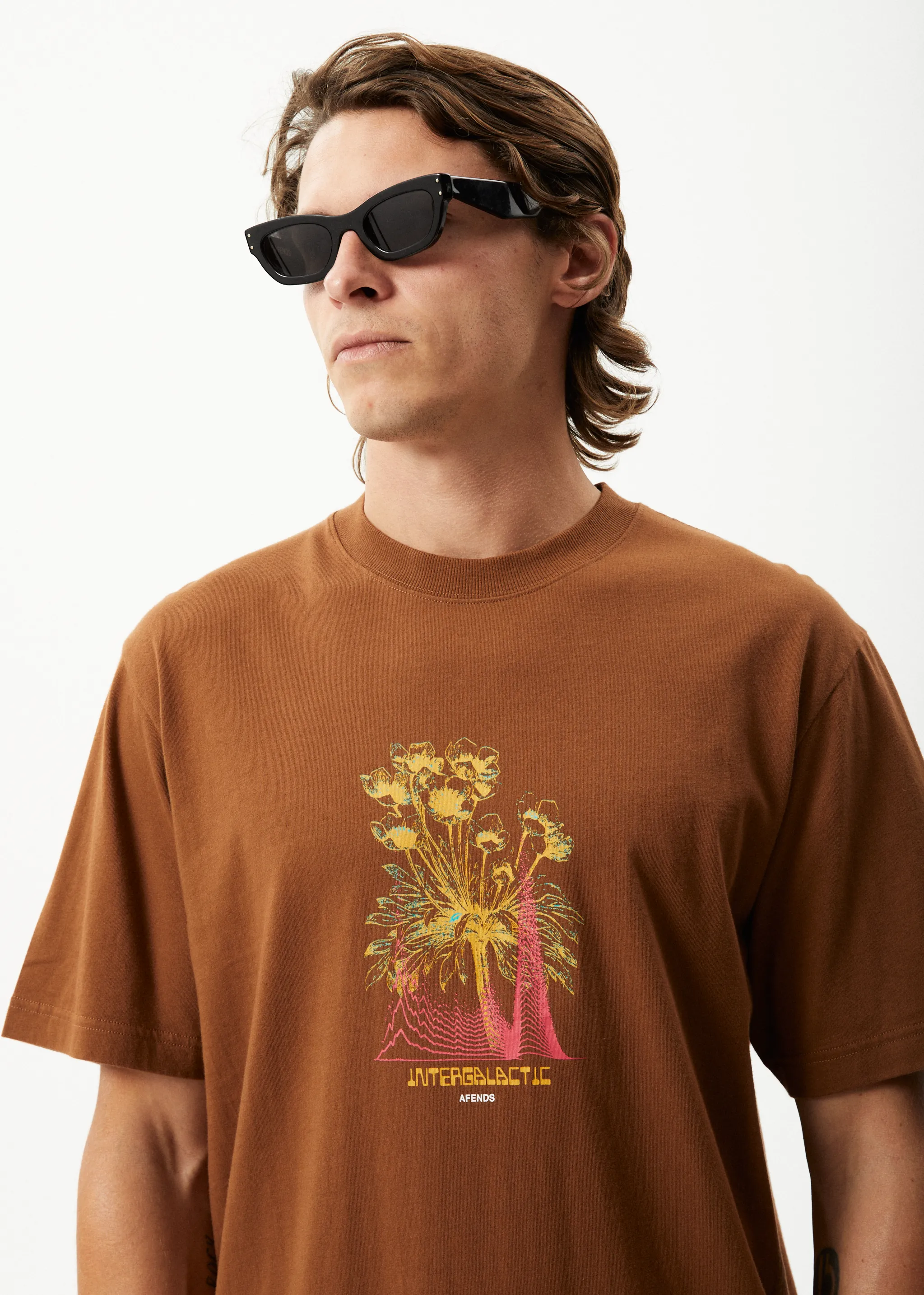 AFENDS Mens Gardener - Retro Graphic T-Shirt - Toffee sold by Afends product image thumbnail 3