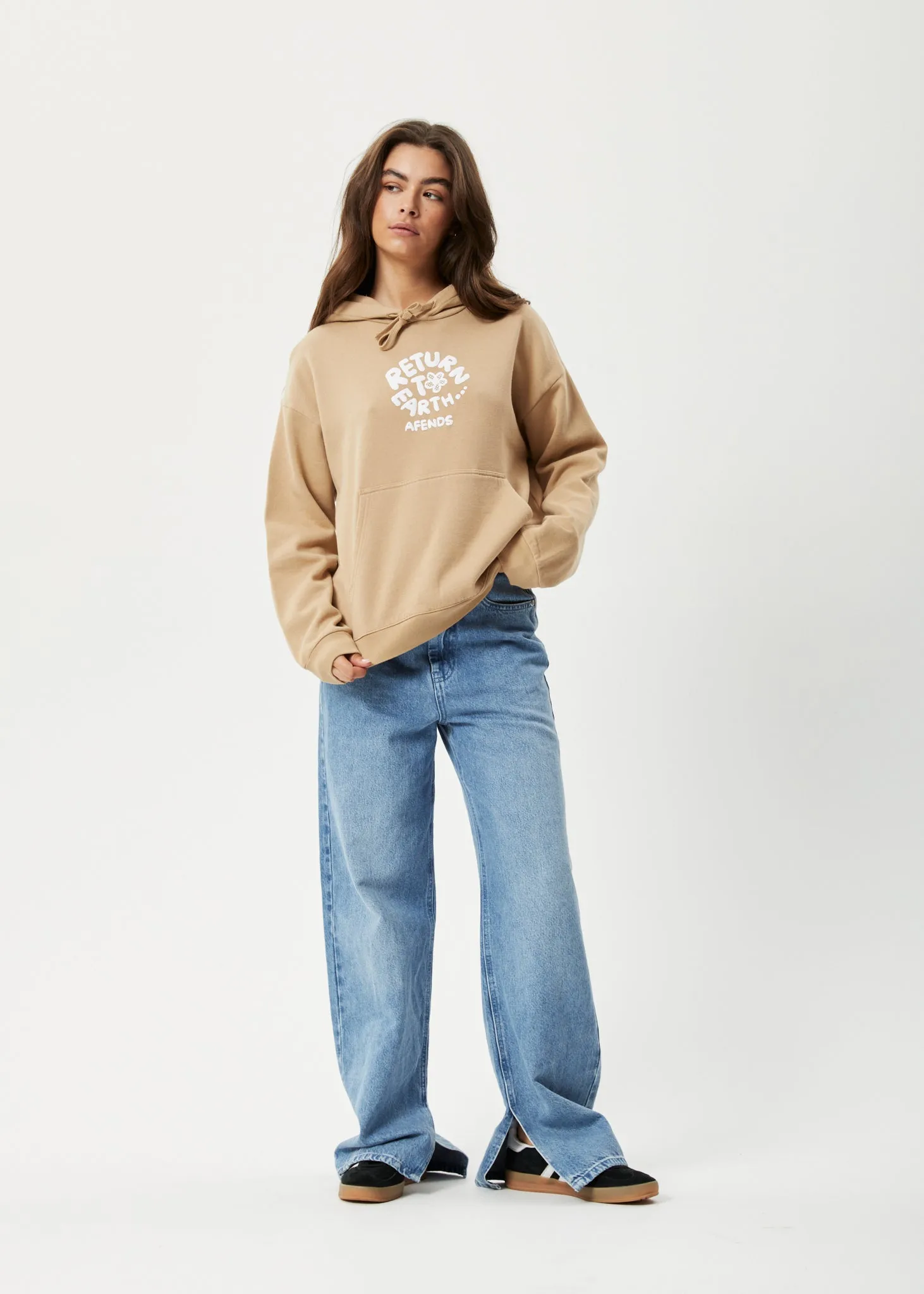 AFENDS Womens Taylor - Hoodie - Tan sold by Afends product image thumbnail 3