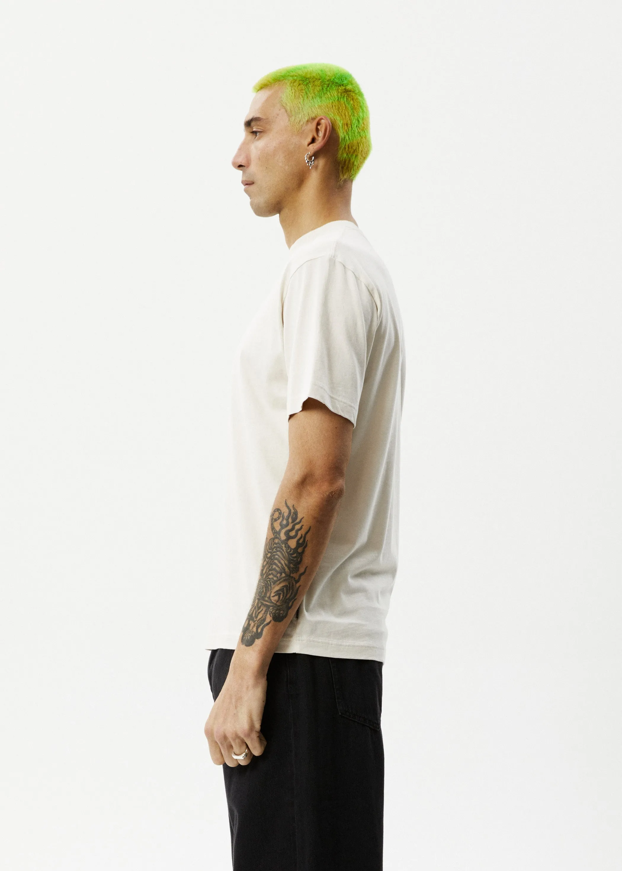 AFENDS Mens Farm Fresh - Retro Fit Tee - Moonbeam sold by Afends product image thumbnail 5