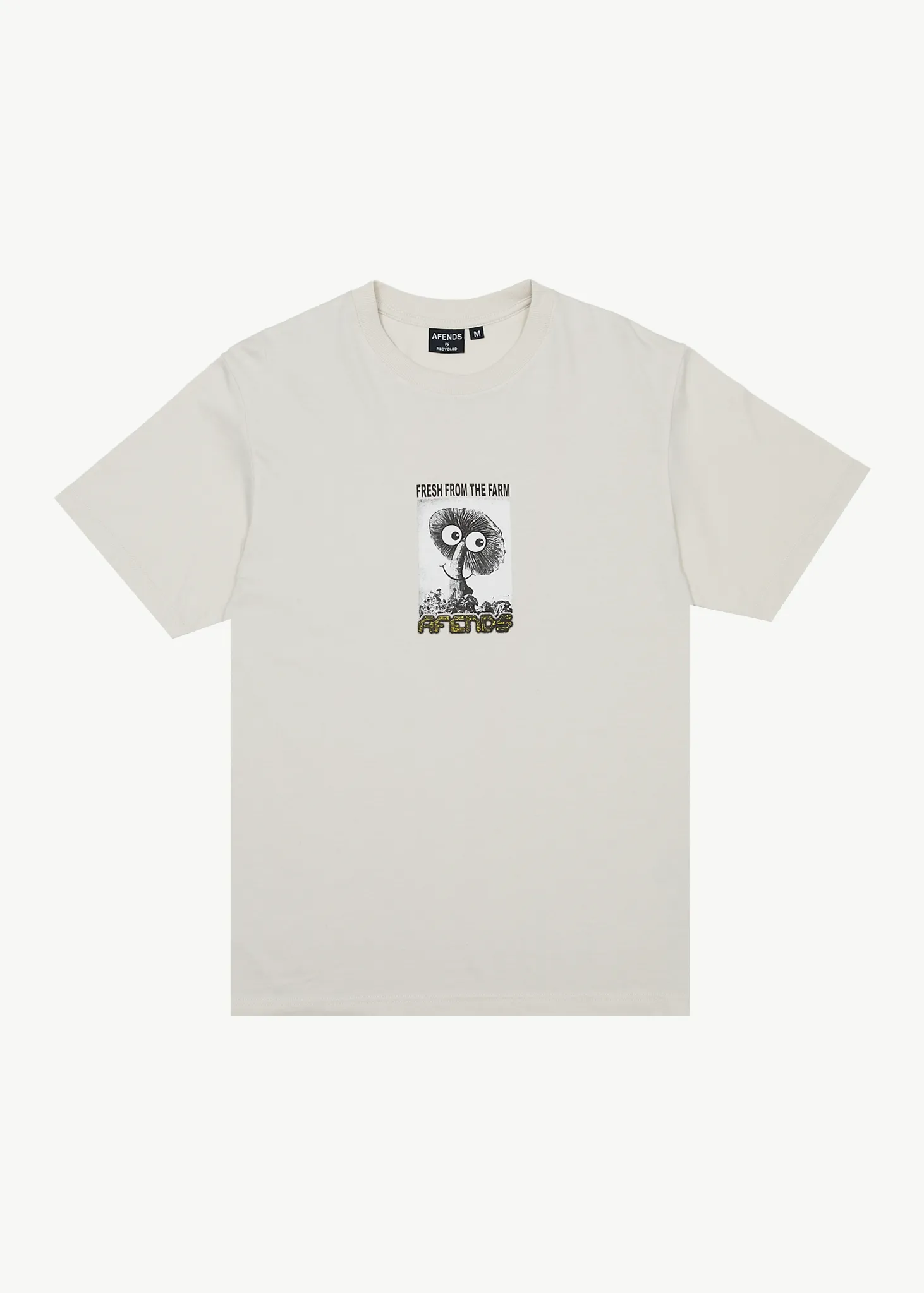 AFENDS Mens Farm Fresh - Retro Fit Tee - Moonbeam sold by Afends