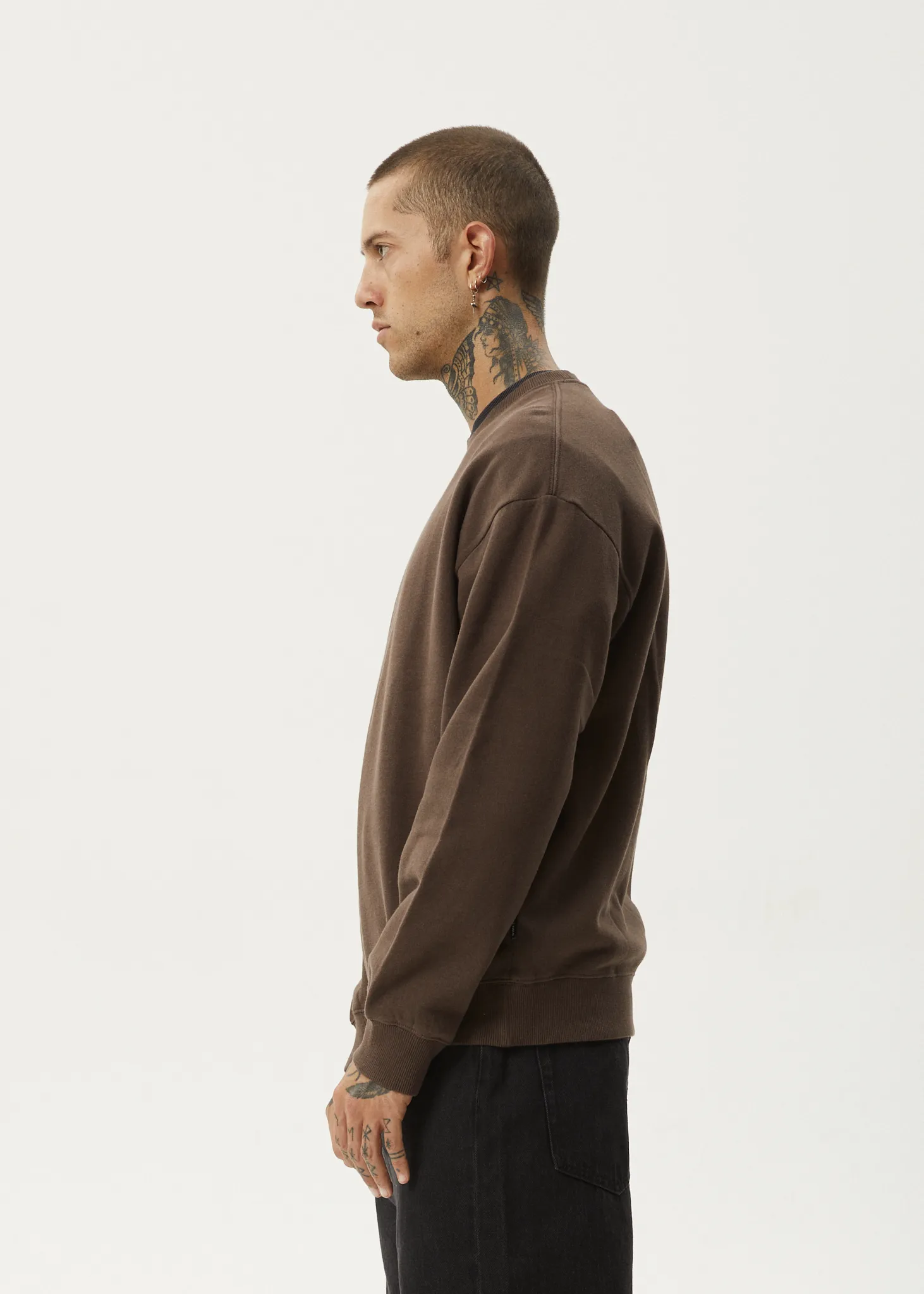AFENDS Mens Space - Crew Neck - Coffee sold by Afends product image thumbnail 4