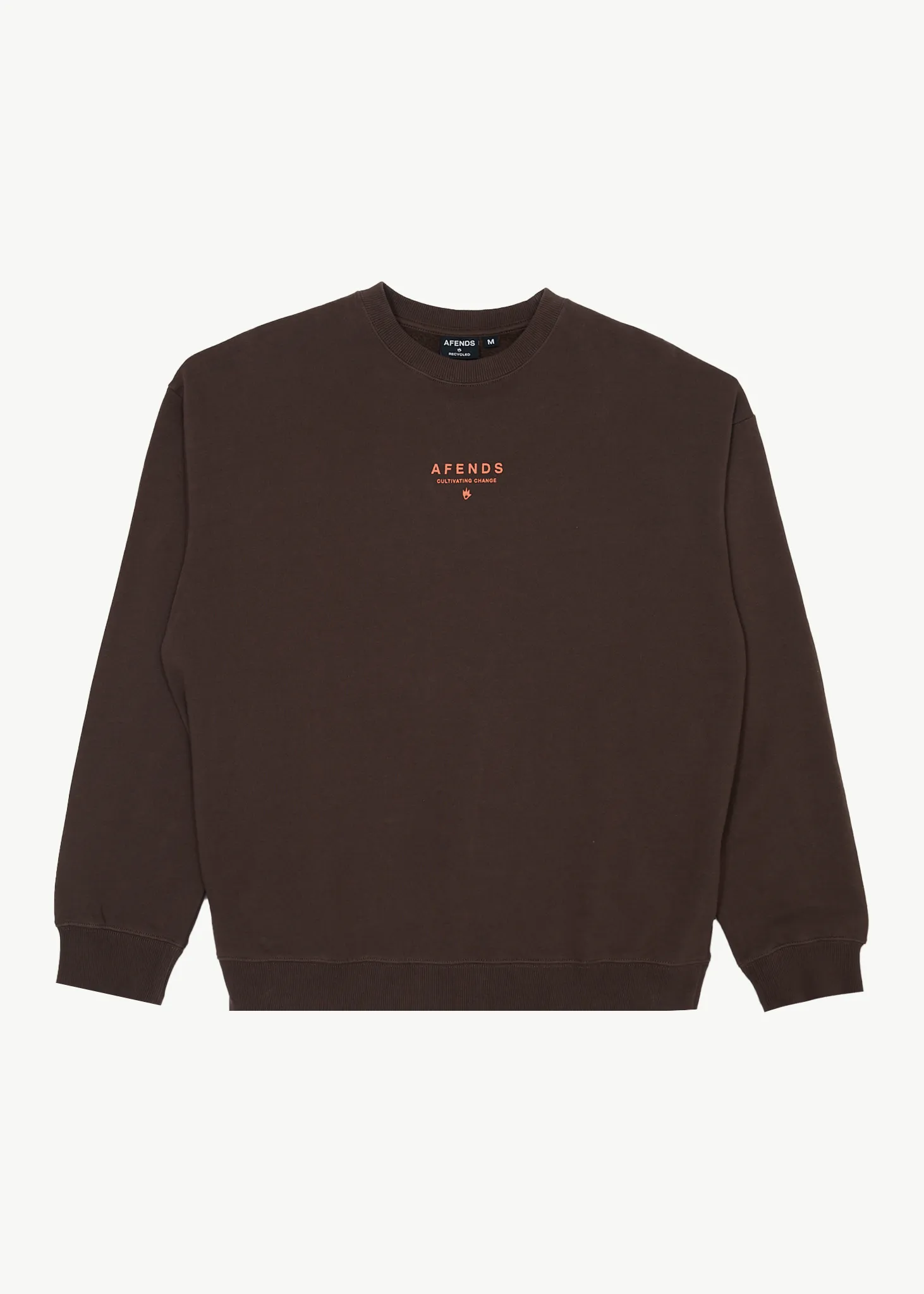 AFENDS Mens Space - Crew Neck - Coffee sold by Afends