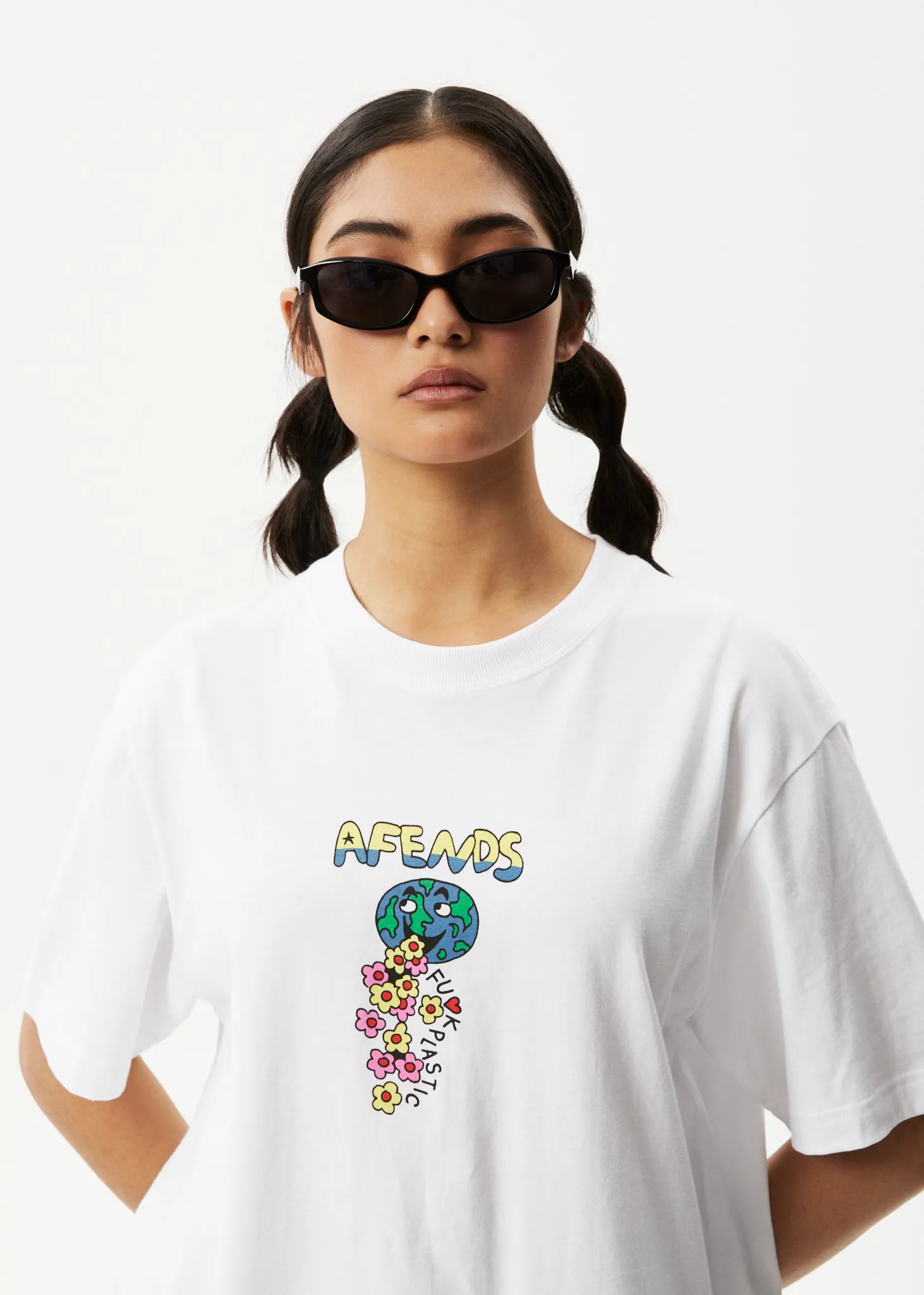 AFENDS Mens F Plastic - Retro Graphic T-Shirt - White sold by Afends product image thumbnail 5