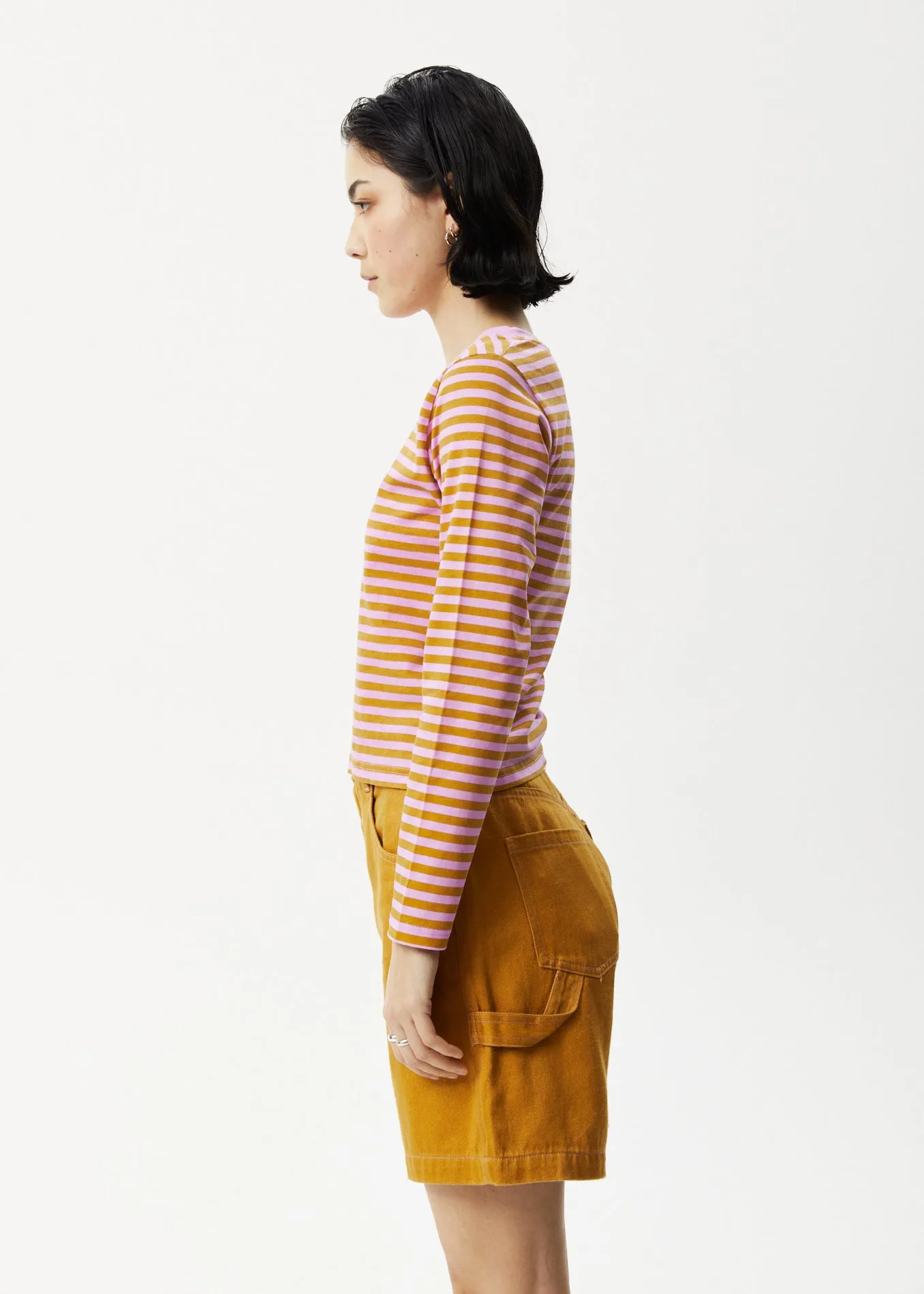 AFENDS Womens Jain - Long Sleeve T-Shirt - Candy Stripe sold by Afends product image thumbnail 4