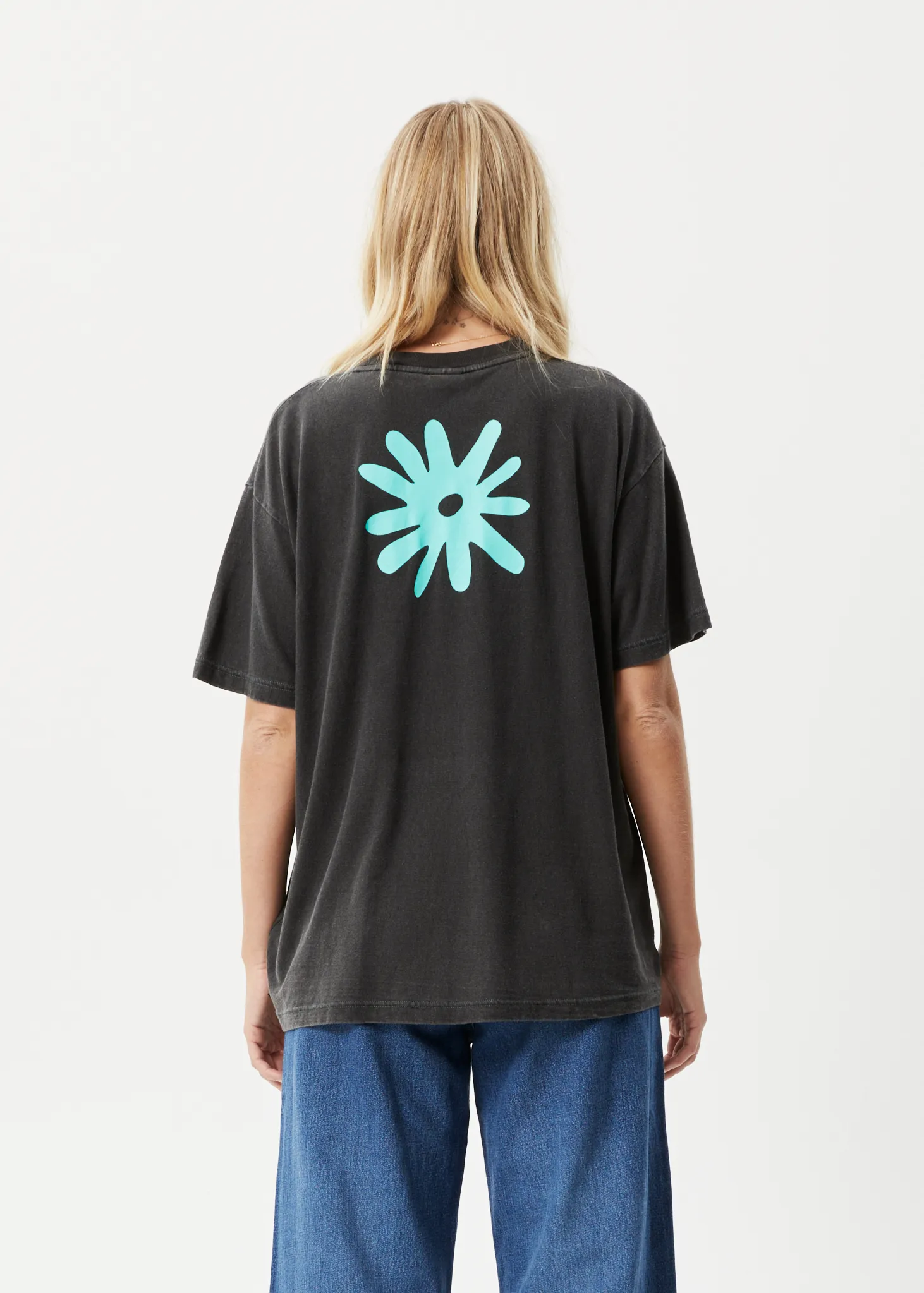 AFENDS Womens Daze Slay - Oversized Graphic T-Shirt - Stone Black sold by Afends product image thumbnail 2