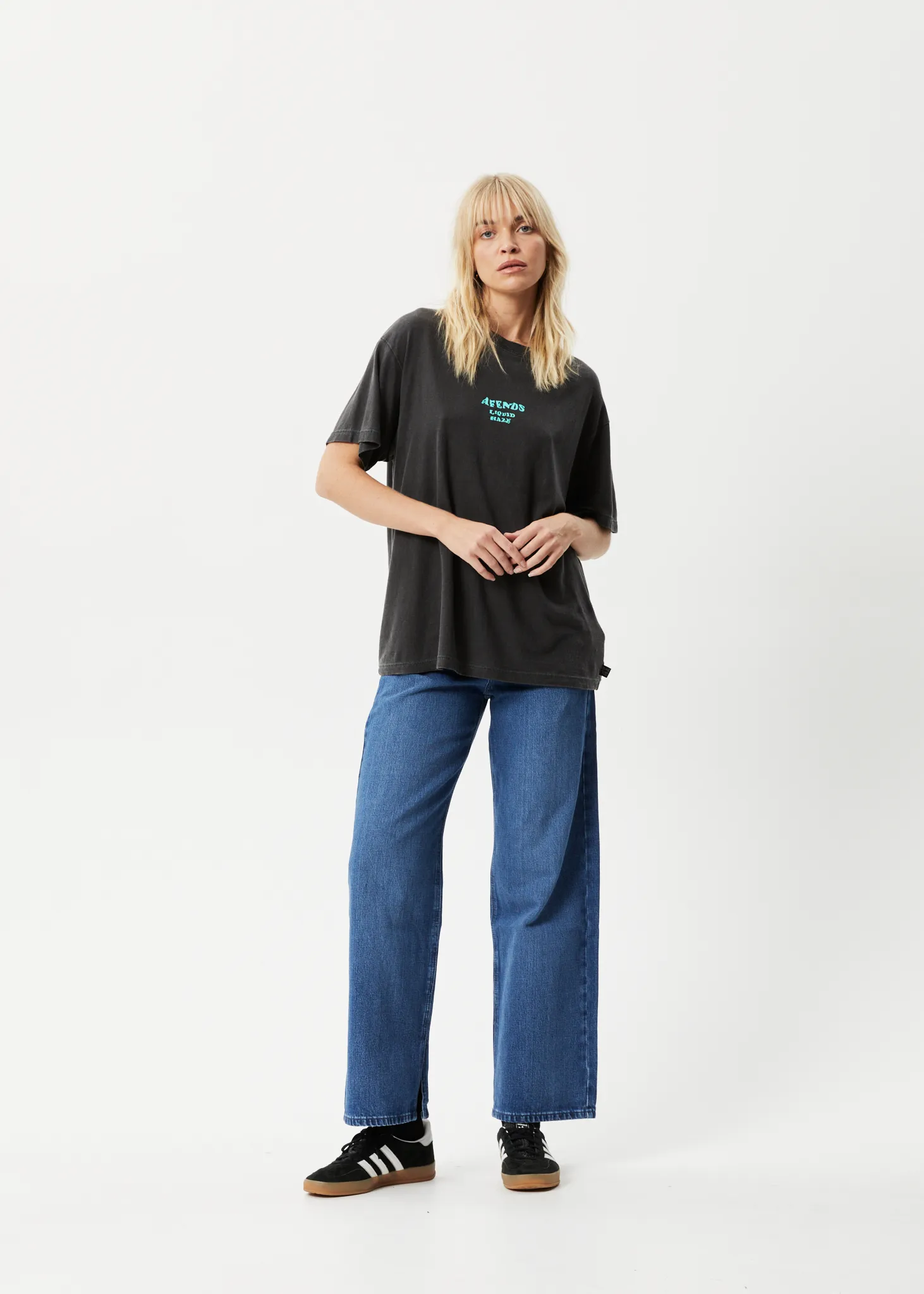 AFENDS Womens Daze Slay - Oversized Graphic T-Shirt - Stone Black sold by Afends product image thumbnail 3