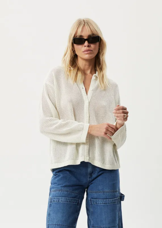 AFENDS Womens Ryder - Knit Shirt - White sold by Afends