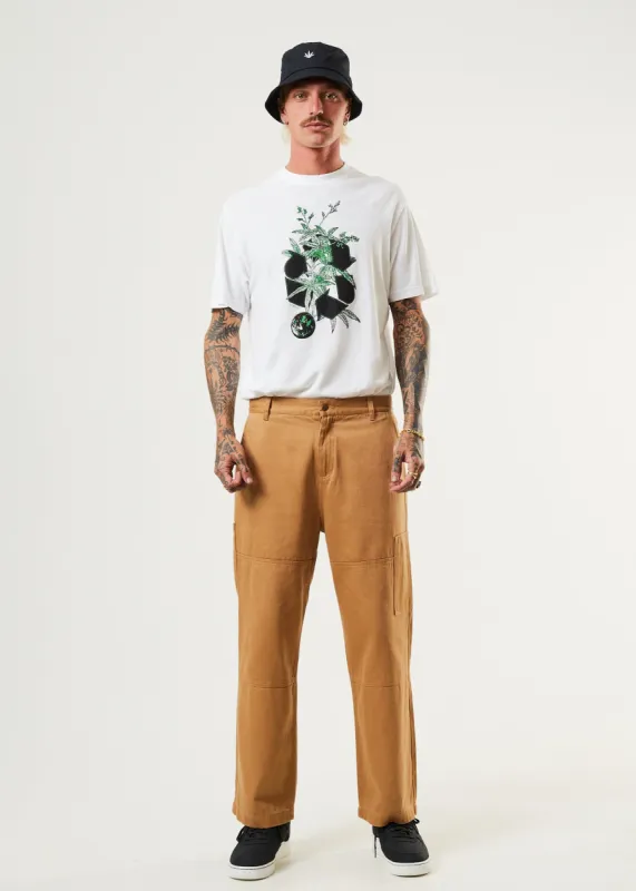 AFENDS Mens Richmond - Baggy Carpenter Pants - Chestnut sold by Afends