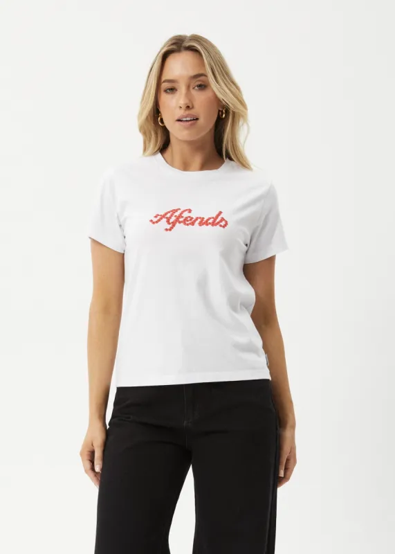 AFENDS Womens Garden Buds - Classic Tee - White sold by Afends