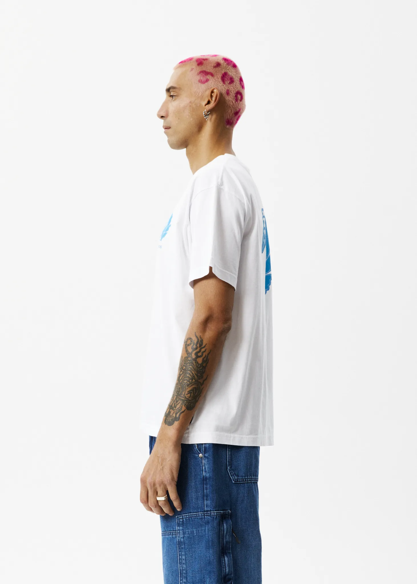 AFENDS Mens Whirlwood - Boxy Graphic T-Shirt - White sold by Afends product image thumbnail 4