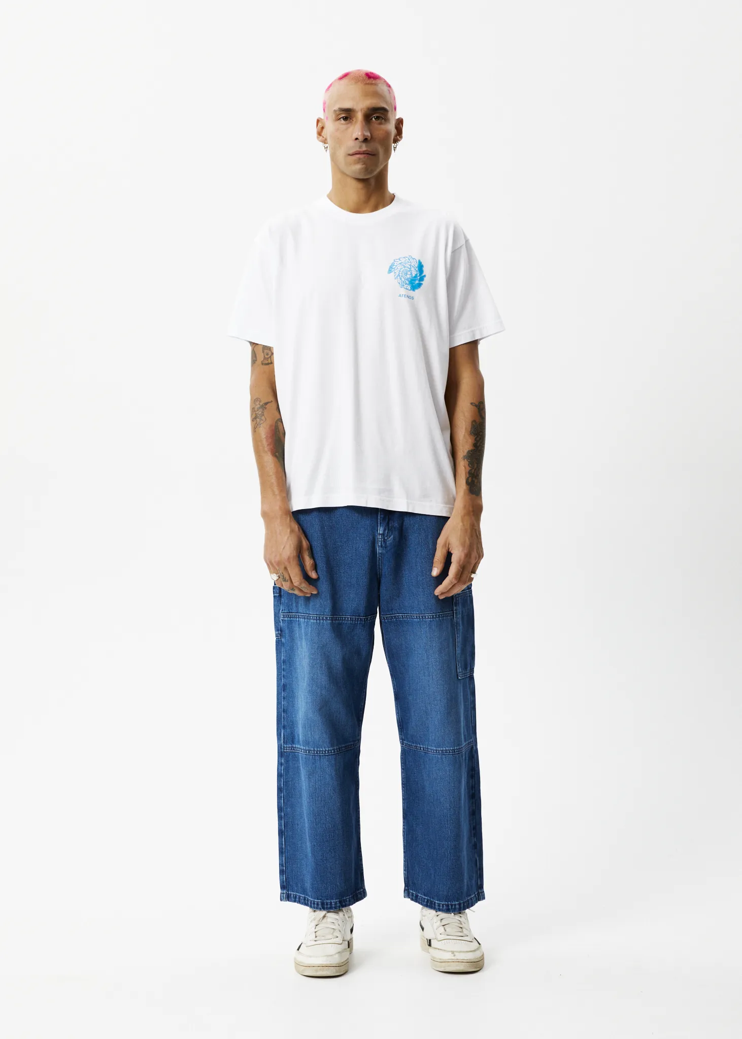 AFENDS Mens Whirlwood - Boxy Graphic T-Shirt - White sold by Afends product image thumbnail 3