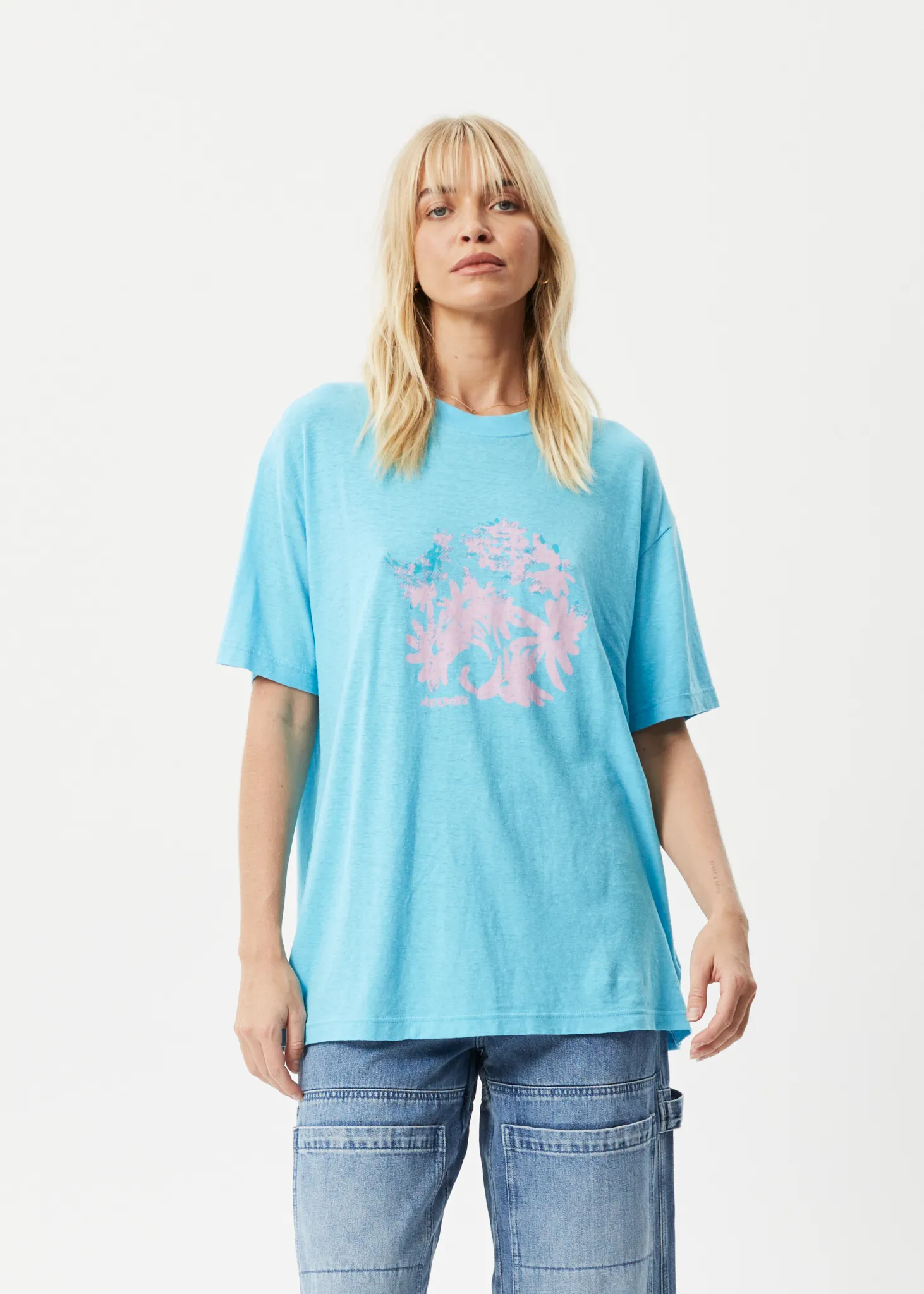 AFENDS Womens Vise Slay - Oversized Graphic T-Shirt - Vivid Blue sold by Afends product image thumbnail 2