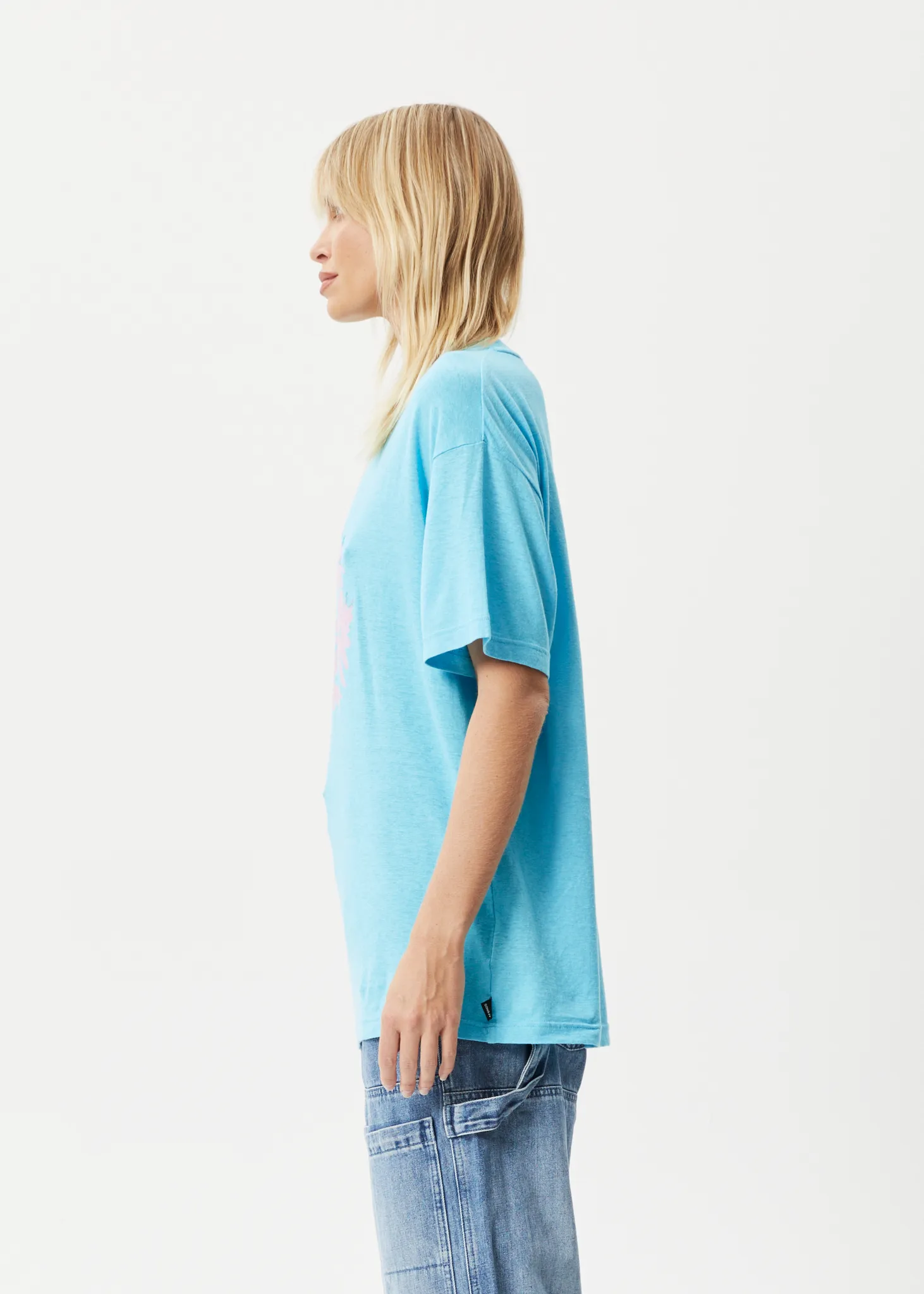 AFENDS Womens Vise Slay - Oversized Graphic T-Shirt - Vivid Blue sold by Afends product image thumbnail 4