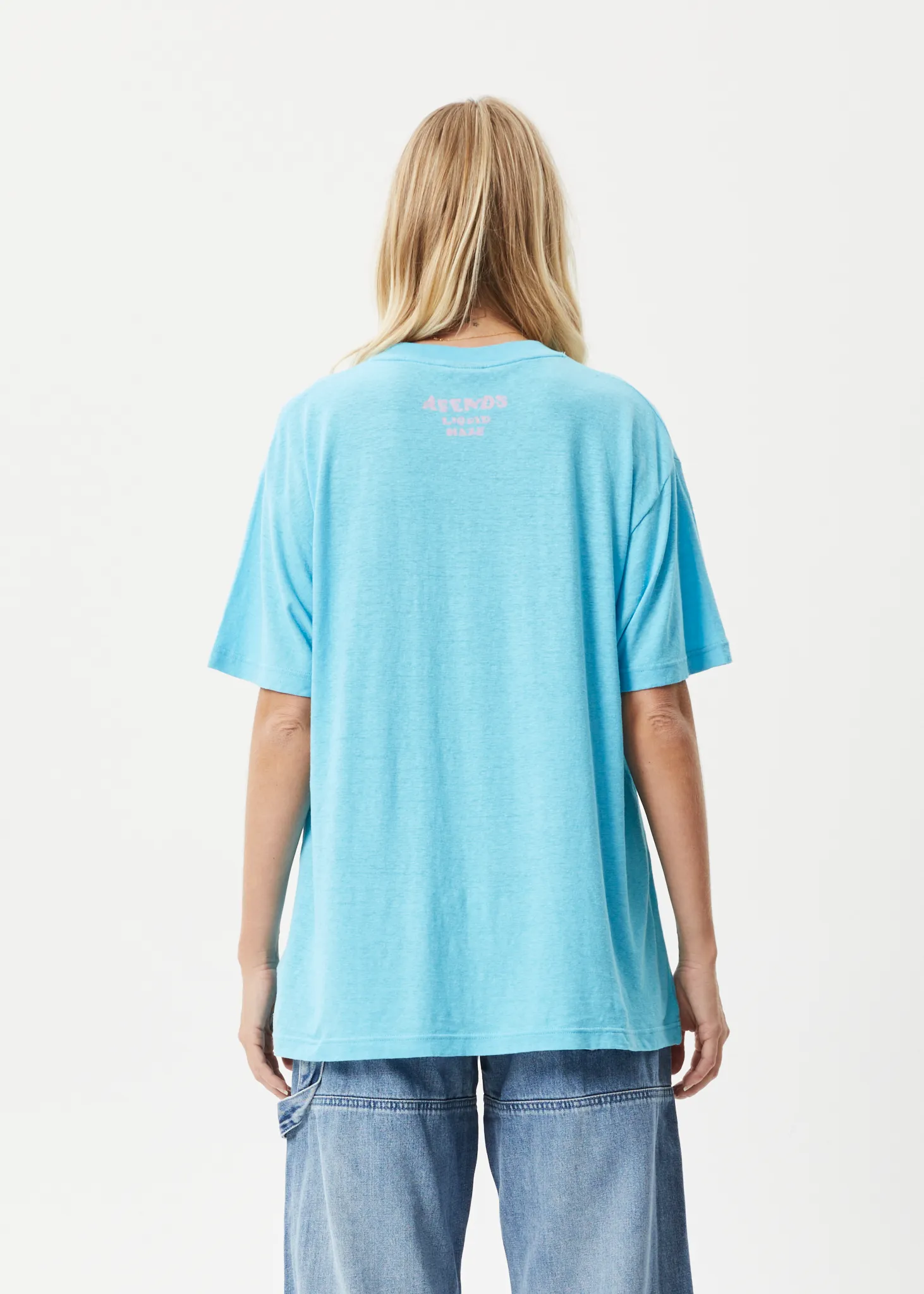 AFENDS Womens Vise Slay - Oversized Graphic T-Shirt - Vivid Blue sold by Afends product image thumbnail 5
