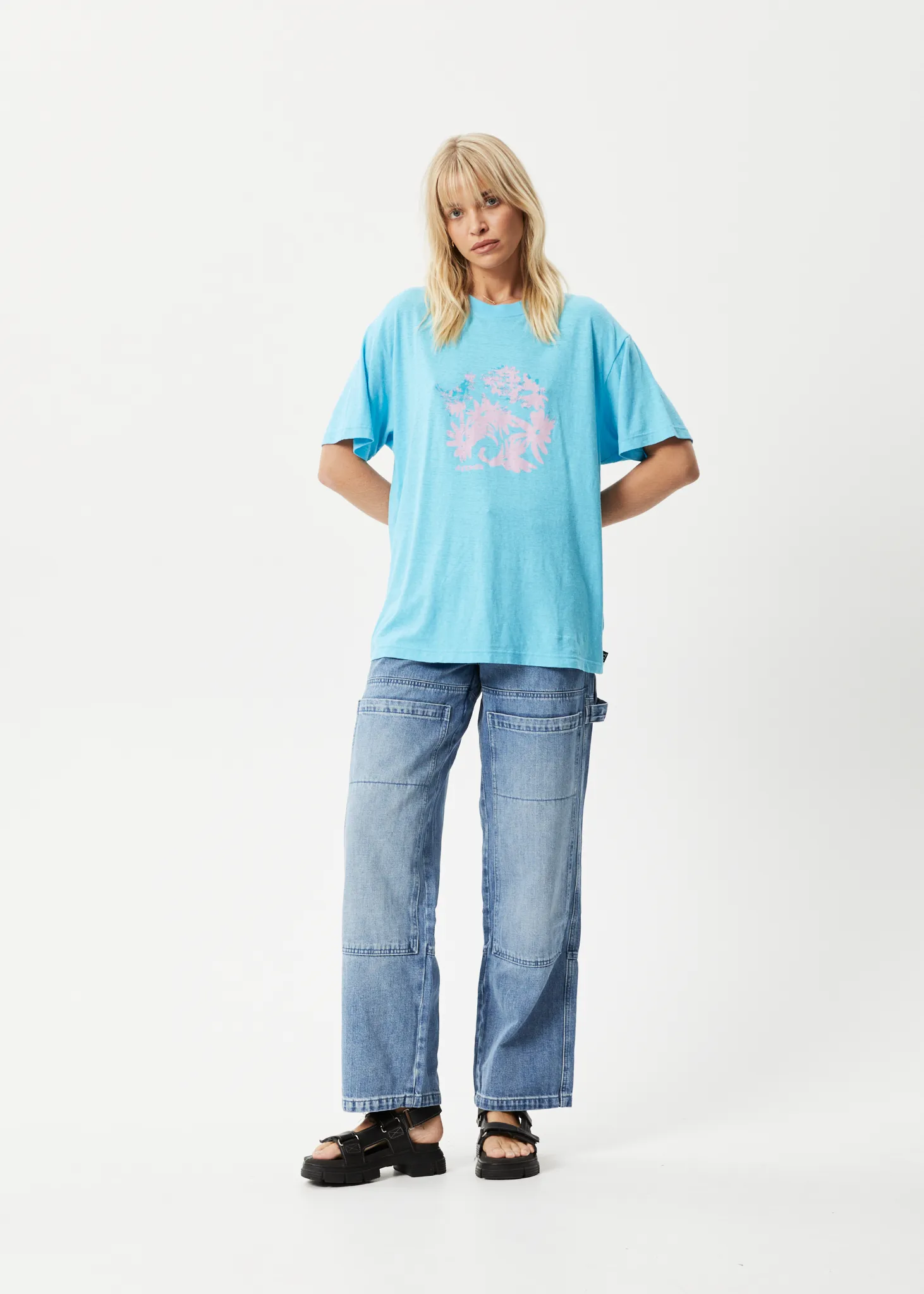 AFENDS Womens Vise Slay - Oversized Graphic T-Shirt - Vivid Blue sold by Afends product image thumbnail 3