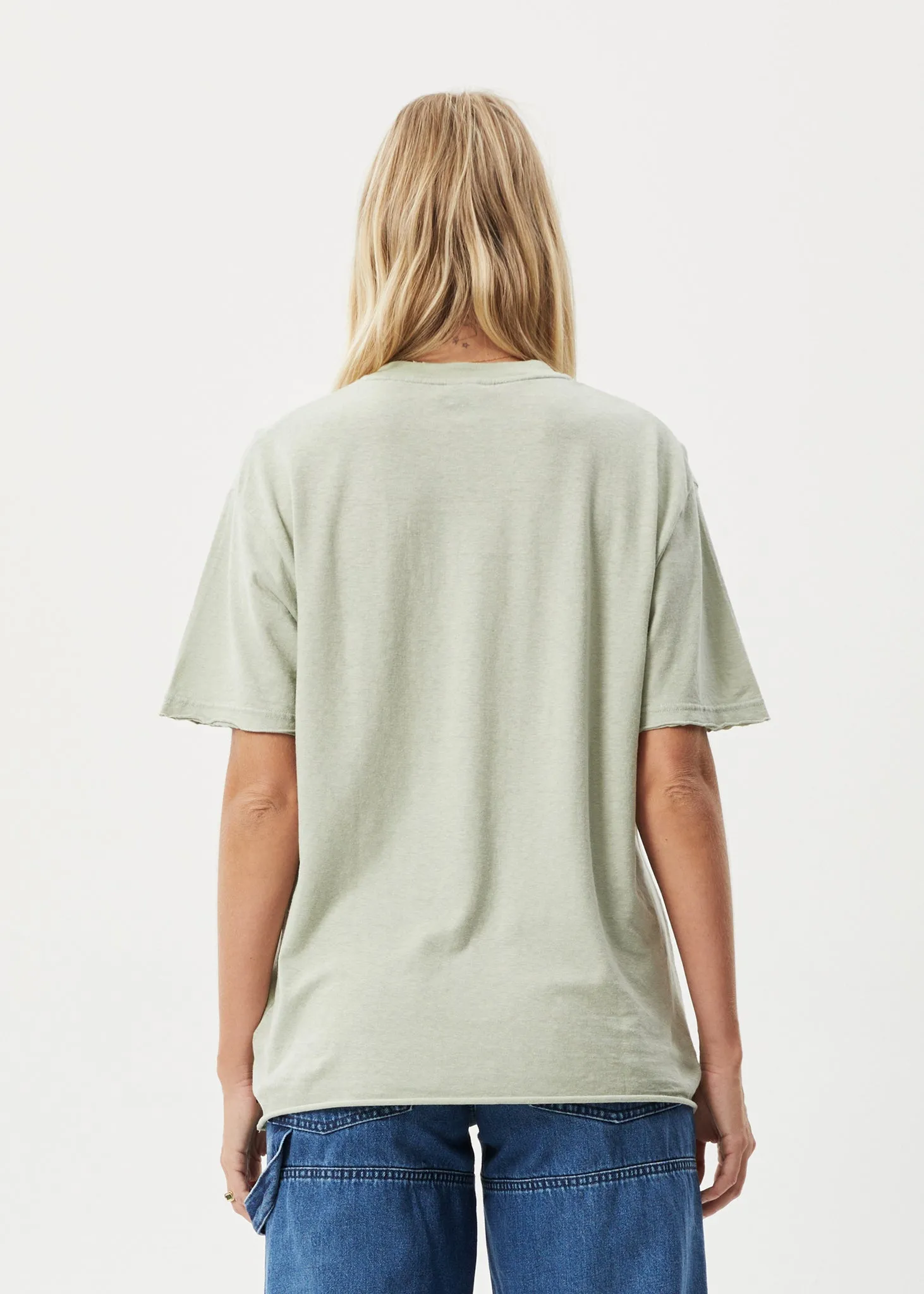 AFENDS Womens Slay - Oversized Tee - Eucalyptus sold by Afends product image thumbnail 5