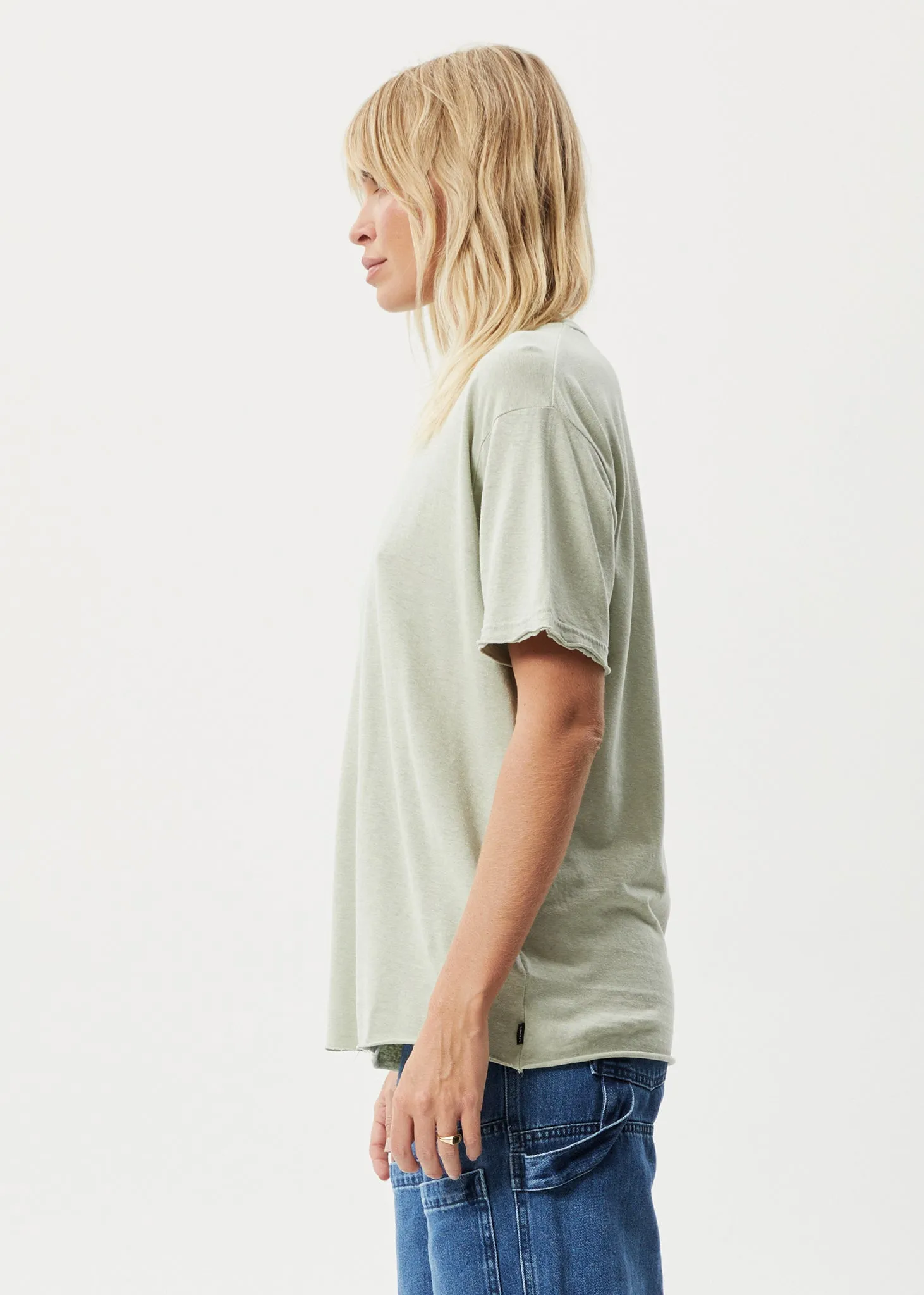 AFENDS Womens Slay - Oversized Tee - Eucalyptus sold by Afends product image thumbnail 3