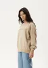 AFENDS Womens Cutback - Raglan Crew Neck Jumper - Taupe sold by Afends
