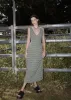 AFENDS Womens Base - Seersucker Maxi Dress - Deep Green Check sold by Afends
