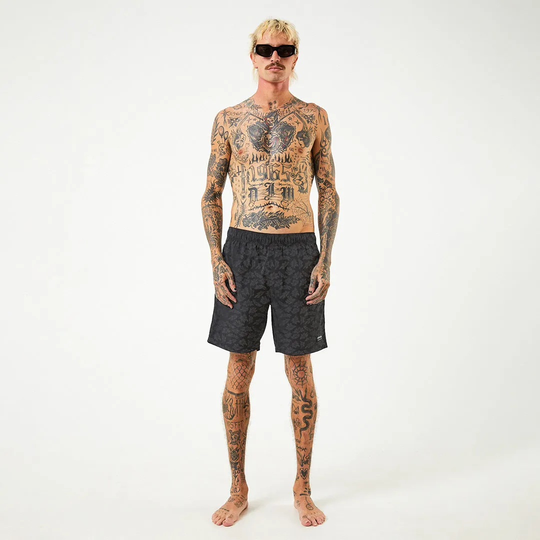 AFENDS Mens Baywatch Vortex - Elastic Waist Shorts - Black sold by Afends product image thumbnail 5