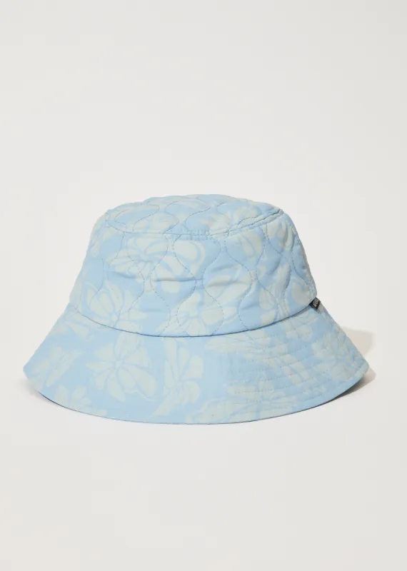 AFENDS Unisex Underworld - Puffer Bucket Hat - Powder Blue sold by Afends