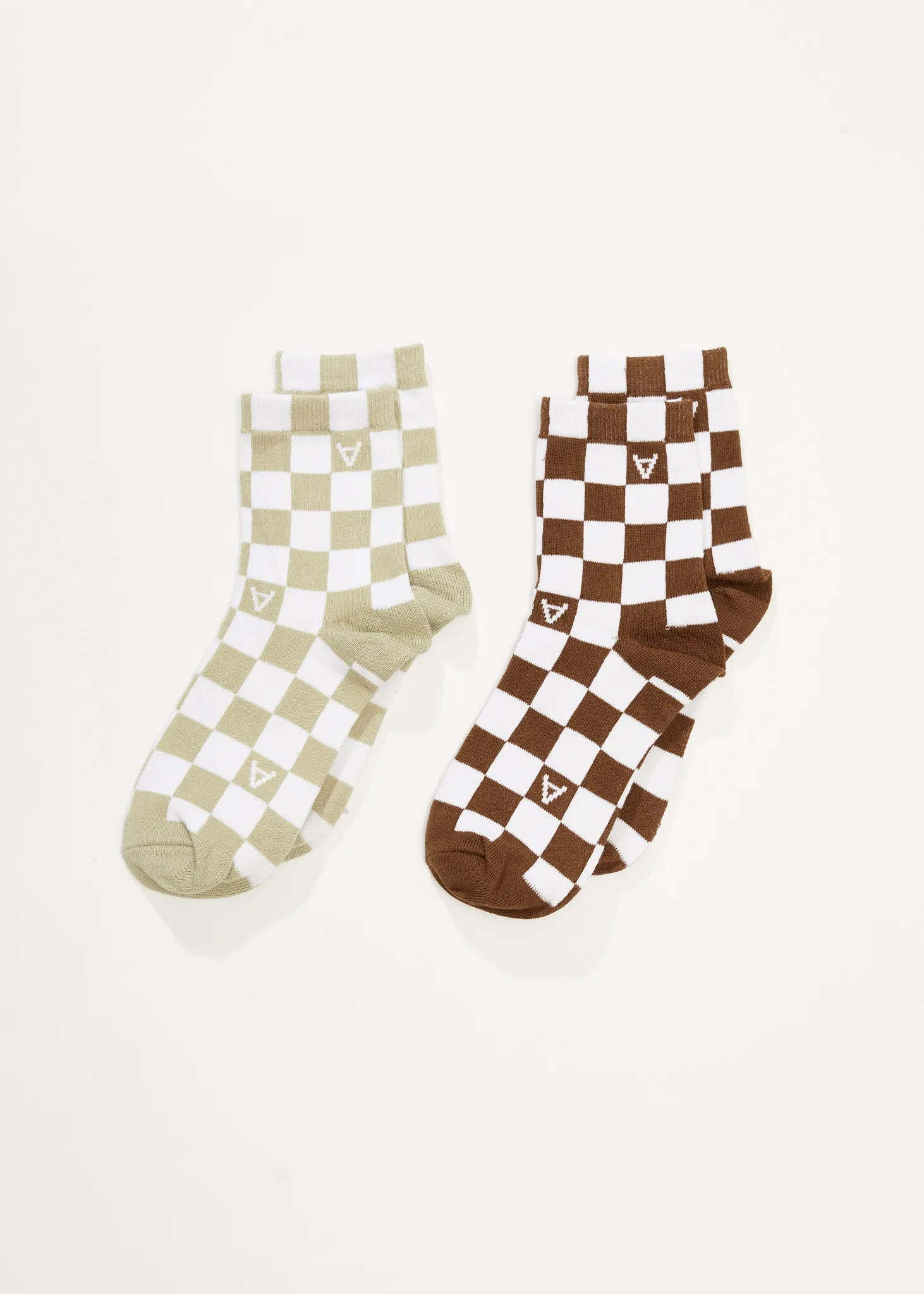 AFENDS Womens Maia - Socks Two Pack - Check sold by Afends