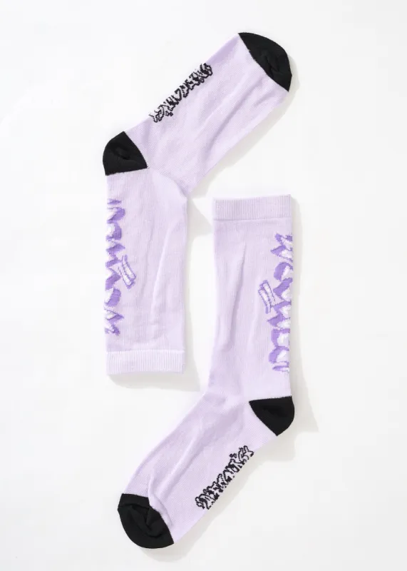 AFENDS Unisex Tracks - Crew Socks - Tulip sold by Afends