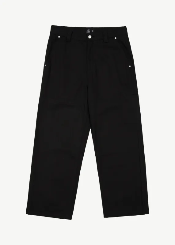 AFENDS Mens Richmond - Baggy Carpenter Pant - Black sold by Afends