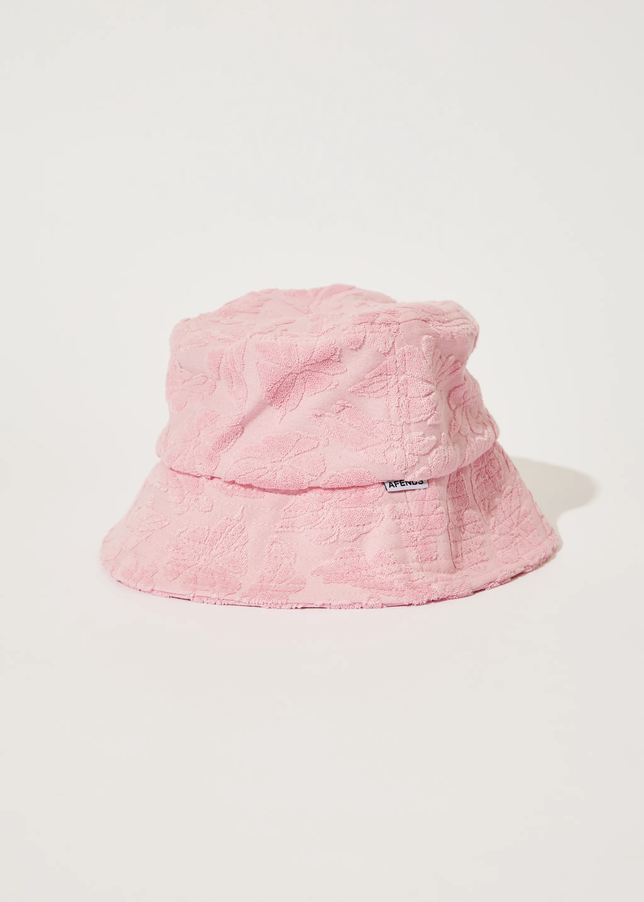 AFENDS Unisex Rhye - Terry Bucket Hat - Powder Pink sold by Afends