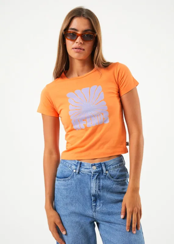 Afends Womens Moomin - Recycled Baby T-Shirt - Tangerine sold by Afends