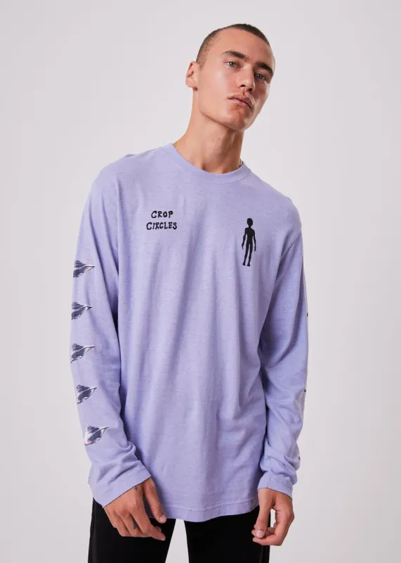Afends Unisex Experiment - Unisex Hemp Long Sleeve Graphic T-Shirt - Violet sold by Afends