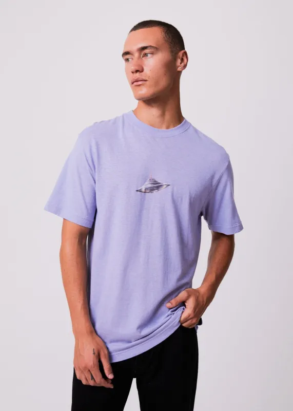 Afends Unisex Experiment - Unisex Hemp Retro Graphic T-Shirt - Violet sold by Afends