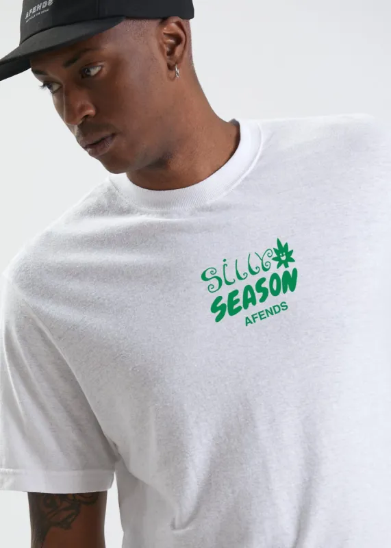 Afends Mens Silly Season - Mens Hemp T-Shirt - White sold by Afends