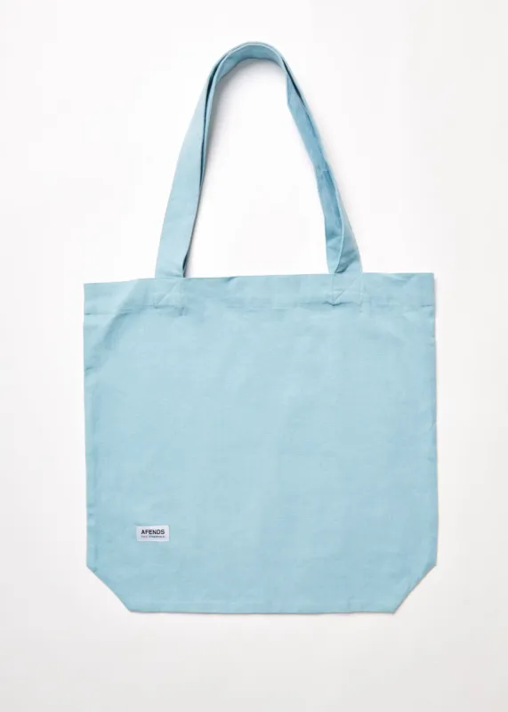 Afends Unisex Crucial - Hemp Tote Bag - Sky Blue sold by Afends