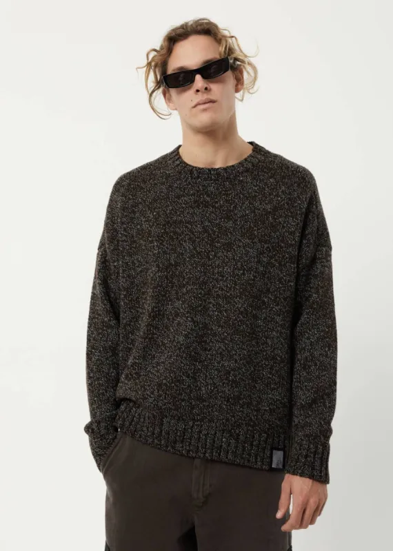 Afends Mens Console - Organic Knitted Jumper - Coffee sold by Afends