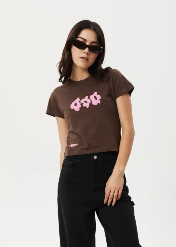 Afends Womens Alohaz - Recycled Baby Tee - Coffee Pink sold by Afends