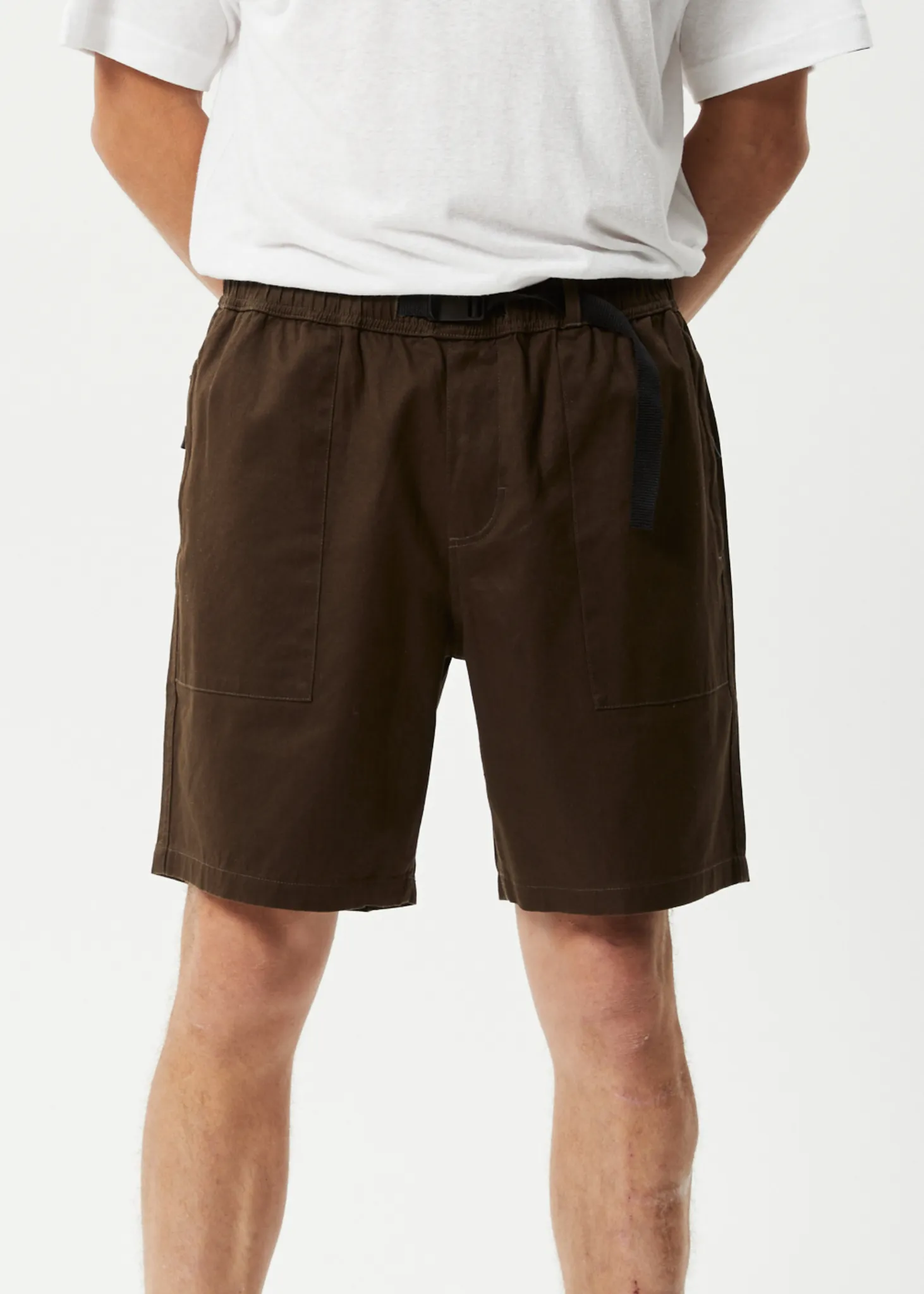AFENDS Mens Cabal - Elastic Waist Shorts - Coffee sold by Afends product image thumbnail 3