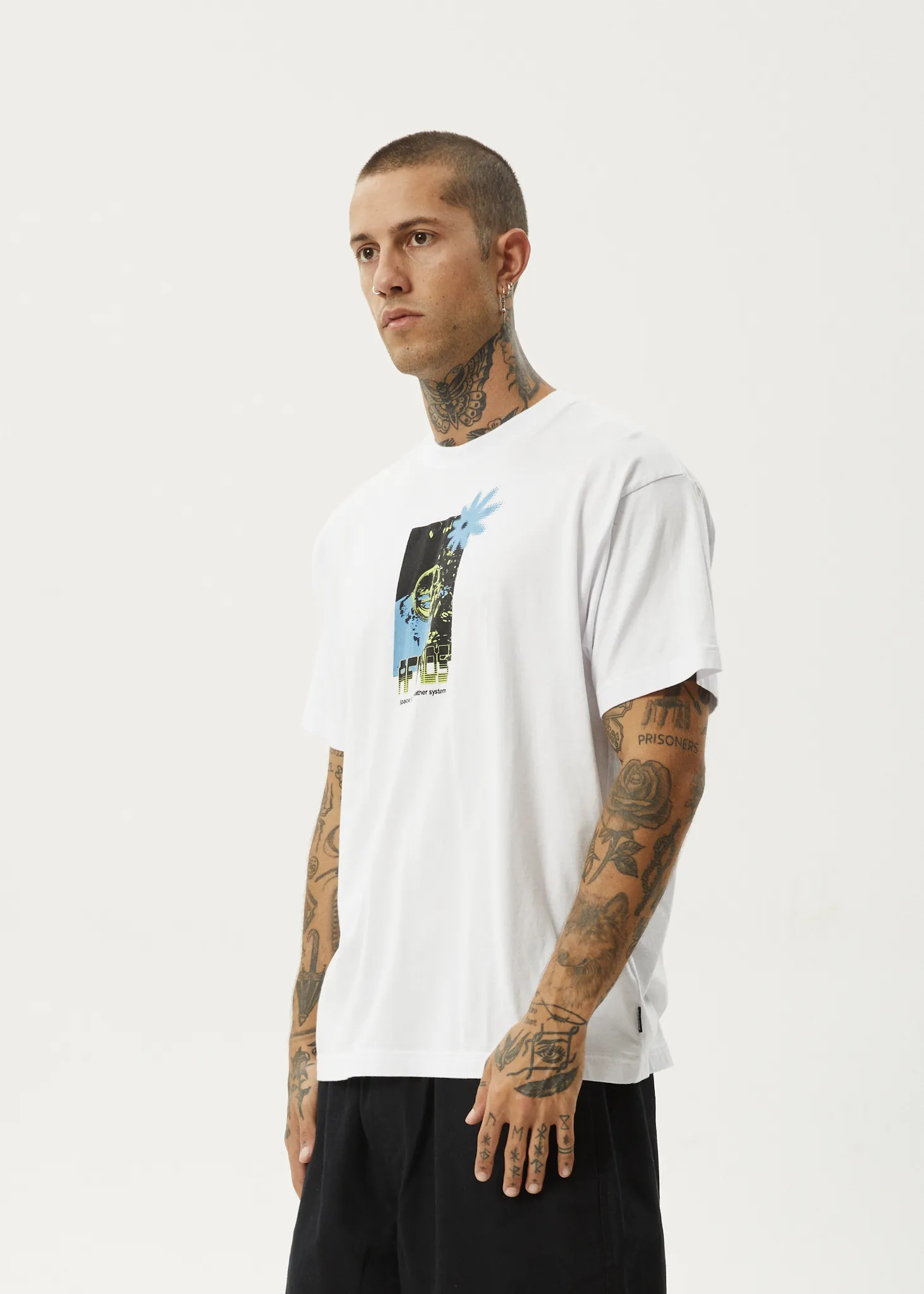 AFENDS Mens Space Junk - Boxy Fit Tee - White sold by Afends product image thumbnail 5