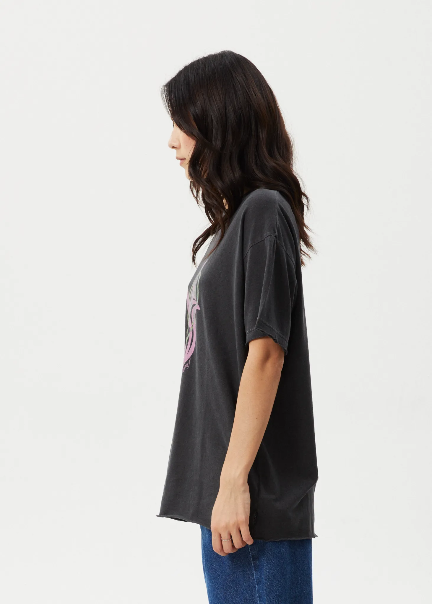AFENDS Womens Gravity - Oversized Tee - Stone Black sold by Afends product image thumbnail 4