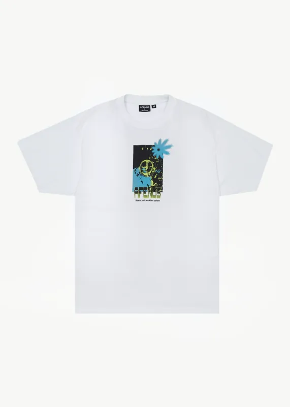 AFENDS Mens Space Junk - Boxy Fit Tee - White sold by Afends
