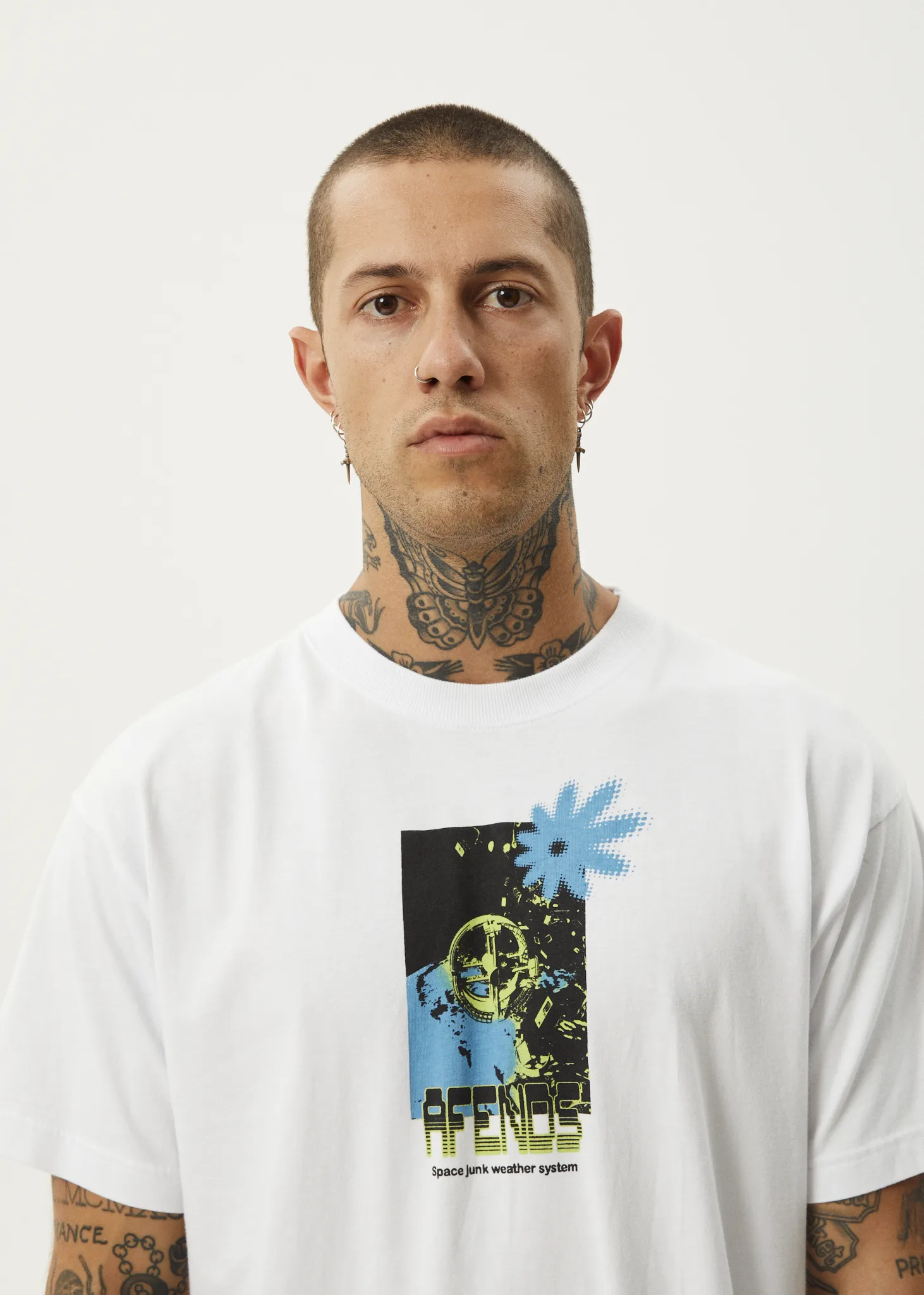 AFENDS Mens Space Junk - Boxy Fit Tee - White sold by Afends product image thumbnail 2
